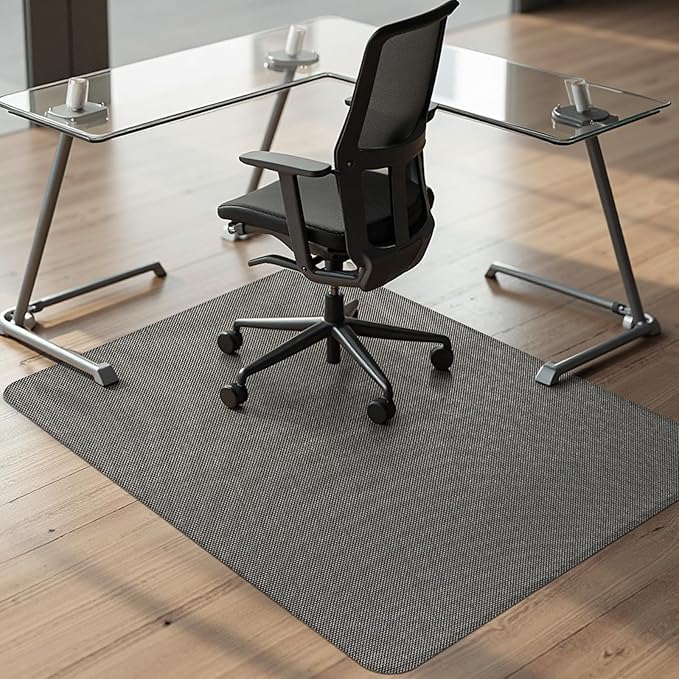 Kuyal Office Chair Mat for Hardwood Floor, Anti Slip, Non-Curve Computer Chair by Kuyal