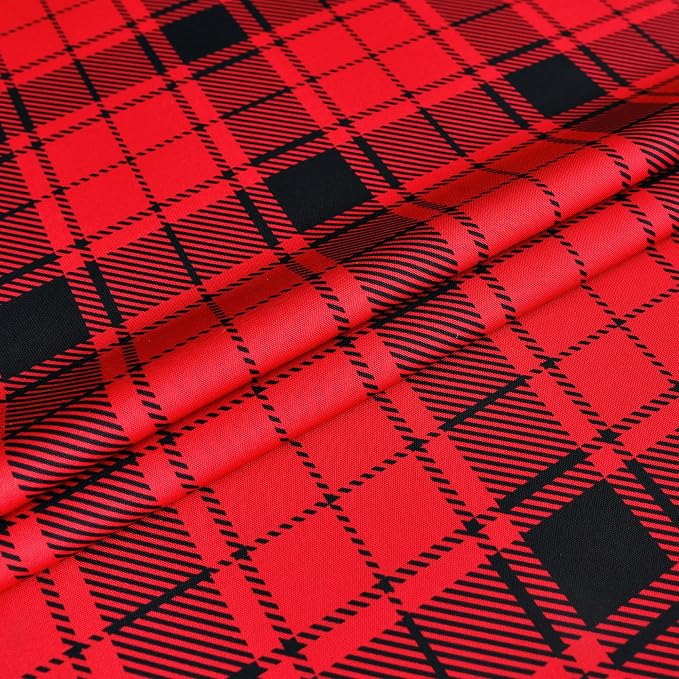 Classic Gingham Buffalo Xmas Tablecloth Fabric - Image 7