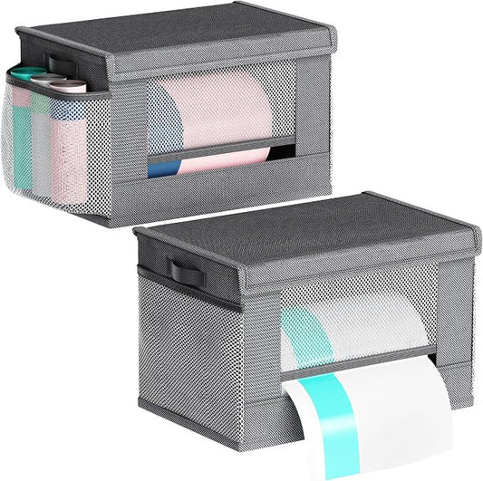 2 Pack Extra Large Trash Bag Holder Dispenser, Oxford Cloth Garbage Bag Storage by Thkvesn