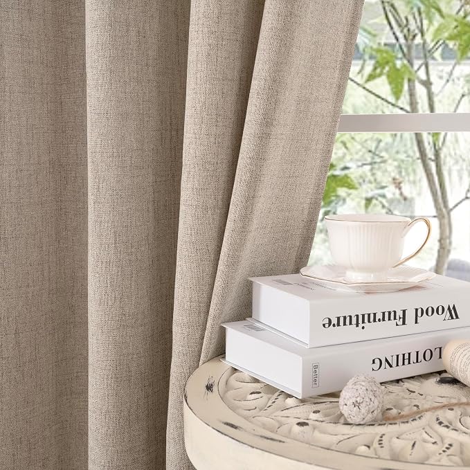 YoungsTex Dark Oatmeal Curtains 63 Inches Long - Image 9