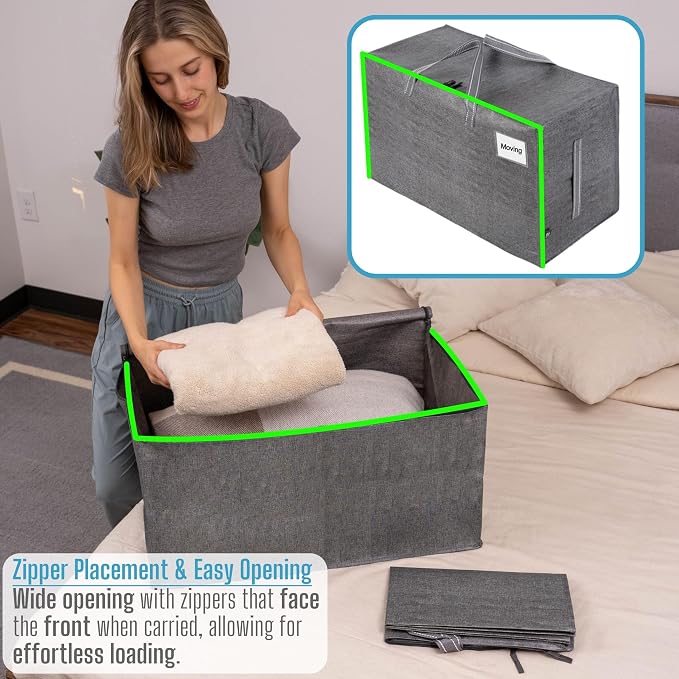 VENO 4 Pack Moving and Storage Bags, Heavy Duty, Alternative to Moving Boxes - Image 2