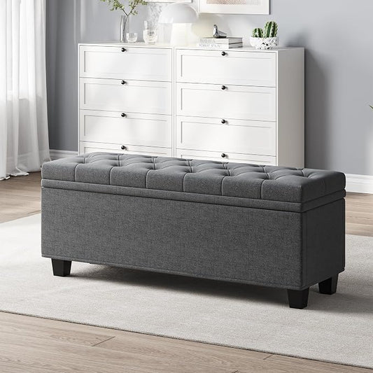 Maupvit Ottoman with Storage, Ottoman Bench with Lift Top, Upholstered Storage by MaupvitFurniture