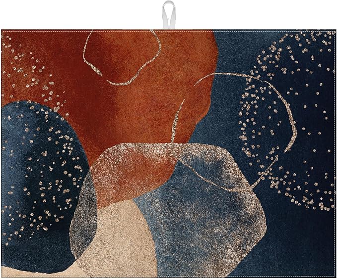 Abstract Stones Art Dish Drying Mat by VisittheDuibelproduct