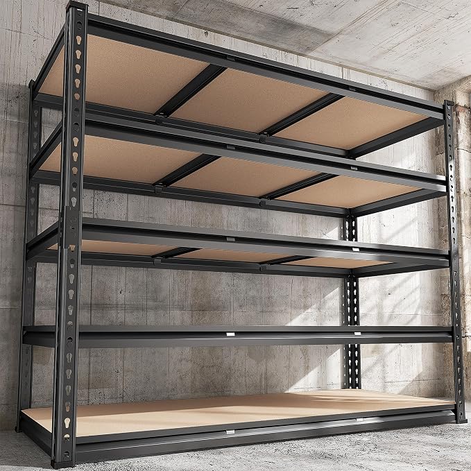 REIBII 48" W Garage Shelving Heavy Duty 3020LBS Storage Shelves 5 Tier Heavy by REIBII