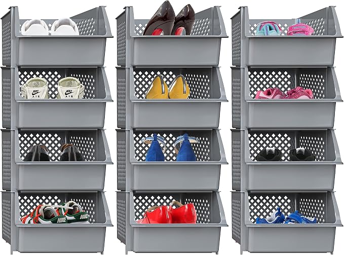 Skywin Plastic Stackable Storage Bins by Skywin
