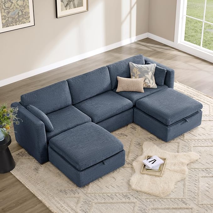 CHITA Oversized Modular Cloud Sectional Sofa Set, FSC Certified U Shaped Couch by CHITALIVING