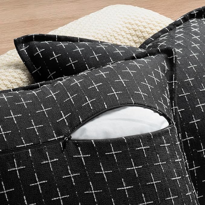 ZWJD 12x20 Pillow Covers Set of 2 Soft Polyester Textured Pillow Covers - Image 3