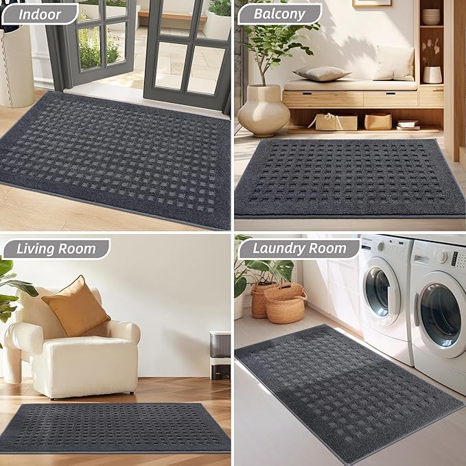 BEQHAUSE Waffle Door Mats Indoor 20"x32", Dog Mat - Image 8