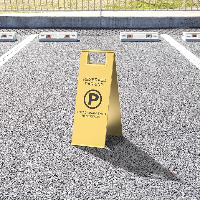Reserved Parking Sign – Foldable Heavy Duty Plastic A-Frame - Image 2