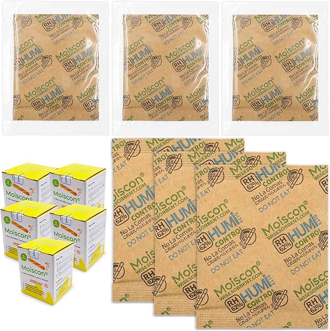 62% Size 8 Two-Way Humidity Control Packs, 75 Pack 8 Gram by Wisesorb