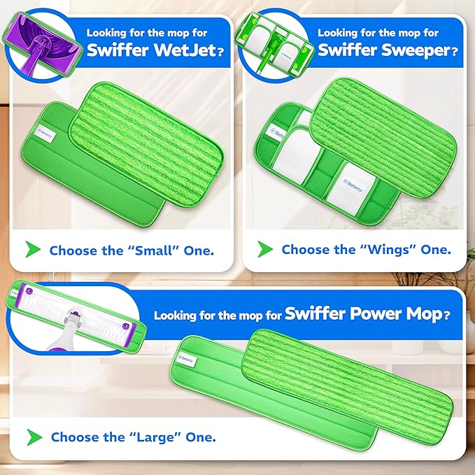 2 Pack Reusable Microfiber Mop Pads, Compatible - Image 6