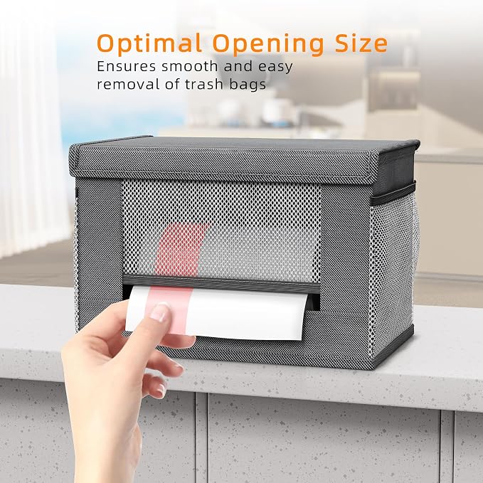 2 Pack Trash Bag Holder Dispenser, Oxford Cloth Garbage Bag Storage Organizer - Image 3