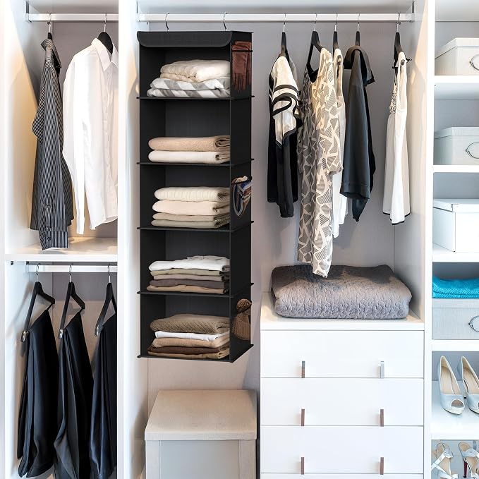 Simple Houseware 5 Shelf Hanging Closet Organizer - Image 2
