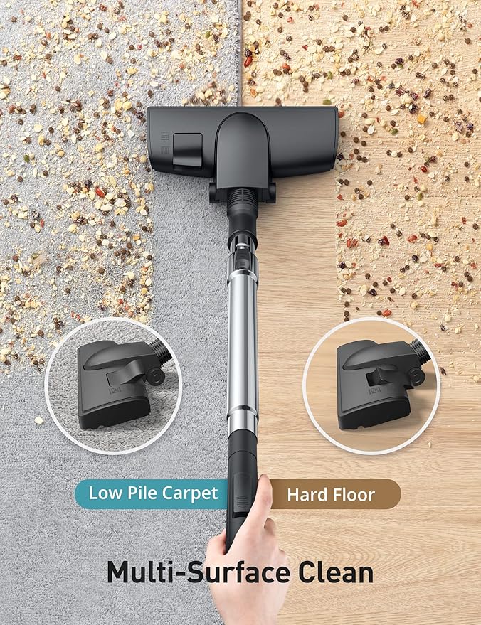 Aspiron Canister Vacuum, Upgraded 1600W Bagless Canister Vacuum Cleaner - Image 3
