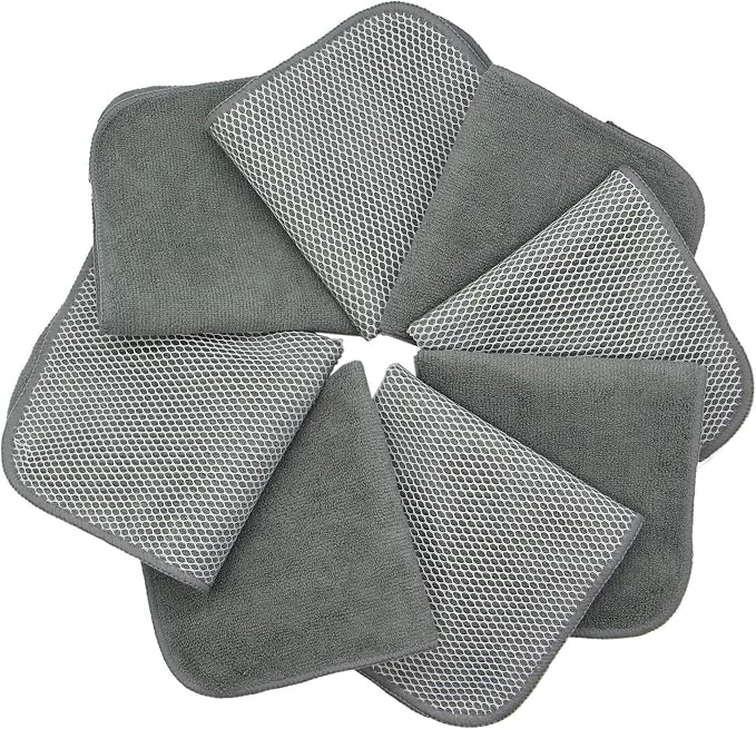 Microfiber Dish Cloths Fast Drying Kitchen Cleaning Cloth Dish Rags Dust Cloths - Image 3