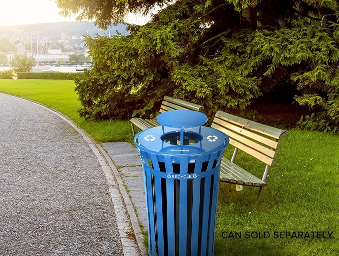 Alpine Outdoor Metal Waste Receptacle Rain Bonnet Lid - Image 8