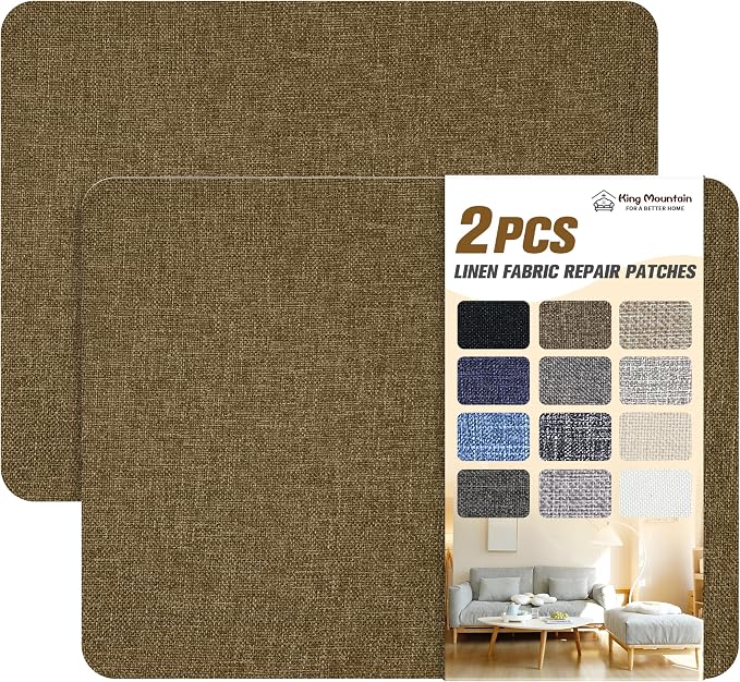 Fine Linen Repair Patches, Self-Adhesive Linen Fabric Patches, 8X11 inch 2 PCS by ForABetterHomeLife