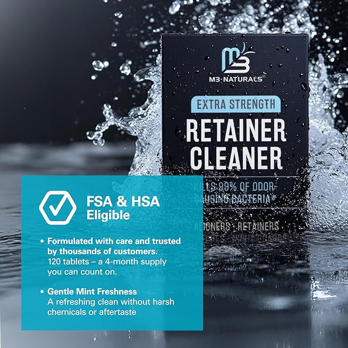 Retainer Cleanser Tablets Invisalign Cleaner, Removes Odors Discoloration - Image 6