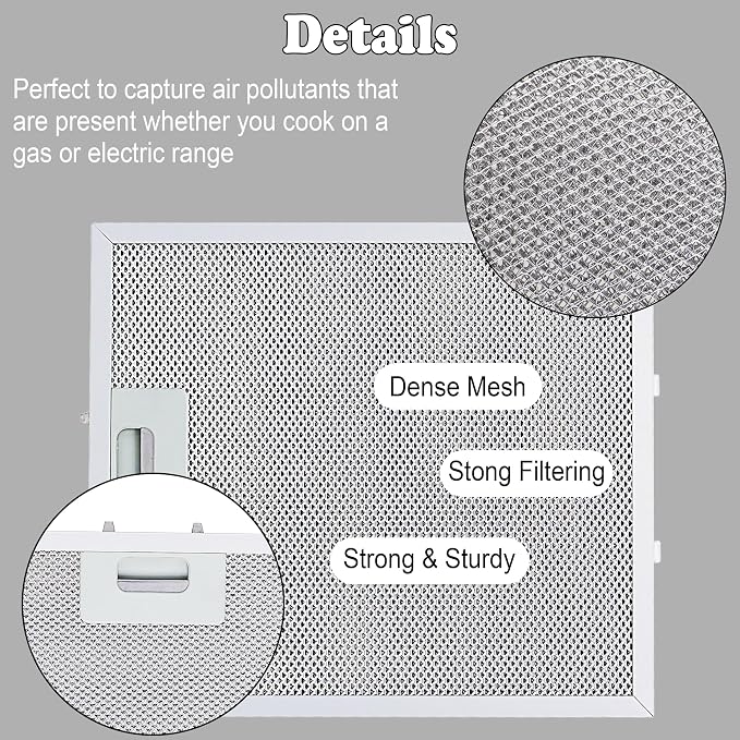  W10169961A Aluminum Range Hood Filters Replacement 3 Pack 10.5 x - Image 4