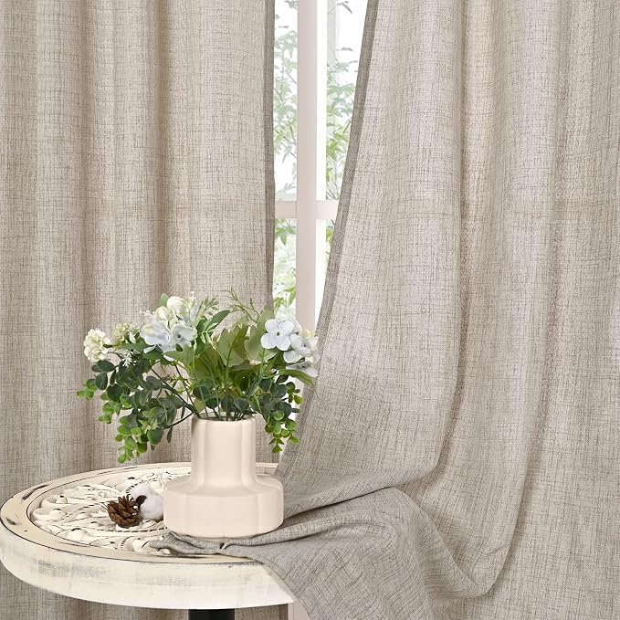 YoungsTex Linen Curtains Floor Length 102 Inch Long - Image 8