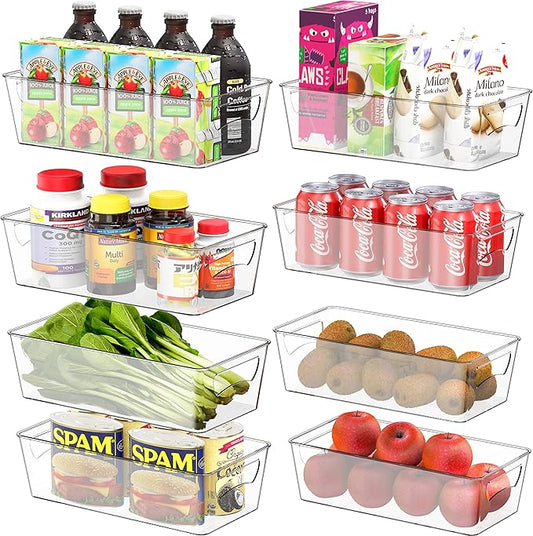 Simple Houseware Fridge Organizer Storage Bins, 8 Packs by SimpleHouseware