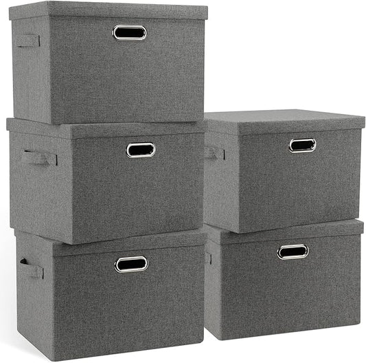 Large 17" 36 Quart Collapsible Stackable Storage Bins by GraciadecoStorage