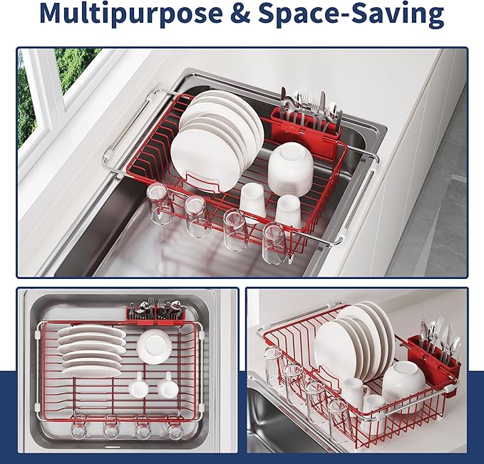 JASIWAY Dish Drying Rack in Sink, Dishes Drainers - Image 2