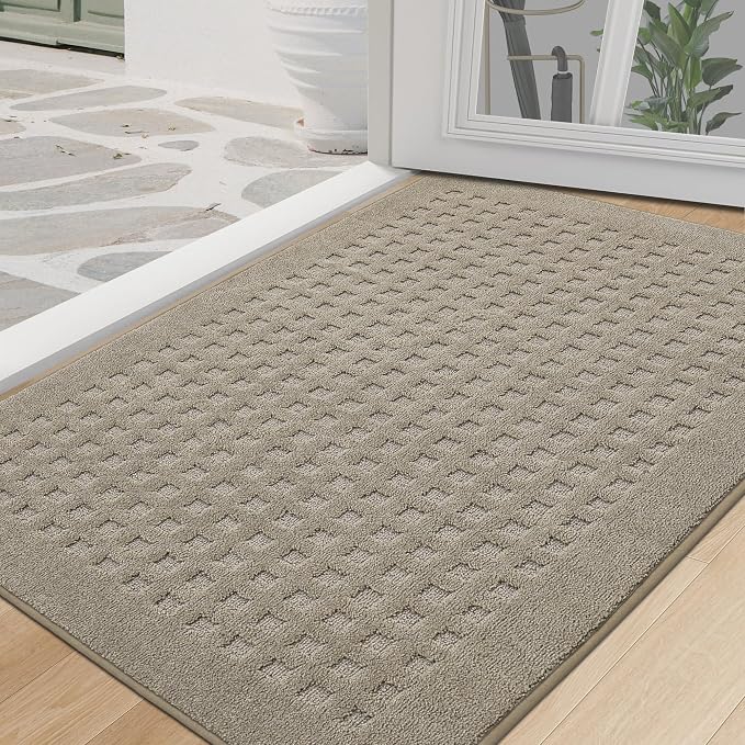 BEQHAUSE Waffle Door Mats Indoor 32"x48", Dog Mat by BEQHAUSE