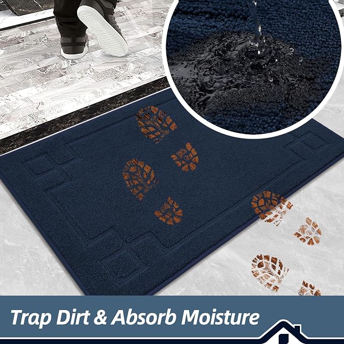 BEQHAUSE Door Mat 20" x 32", Non-Slip Door Mats Indoor Entryway Rugs Washable - Image 4
