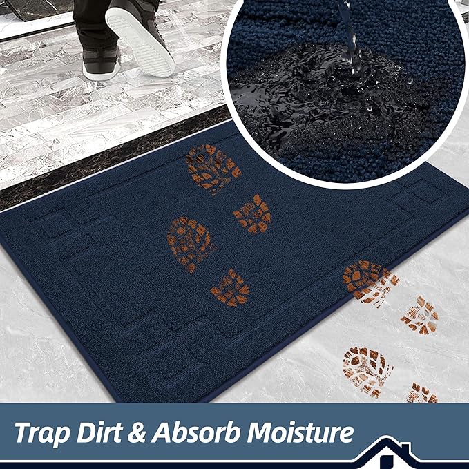 BEQHAUSE Door Mat 24" x 36", Non-Slip Door Mats Indoor Entryway Rugs Washable - Image 5