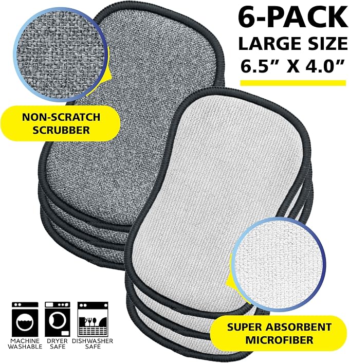 Fresh Scrub-N-Wipe Pad by Tuff-Scrub, Antimicrobial & Charcoal Foam - Image 2