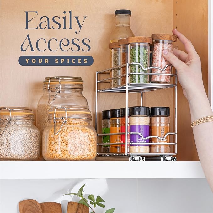Pull Out Cabinet Organizer for Spices, Cans - Image 7