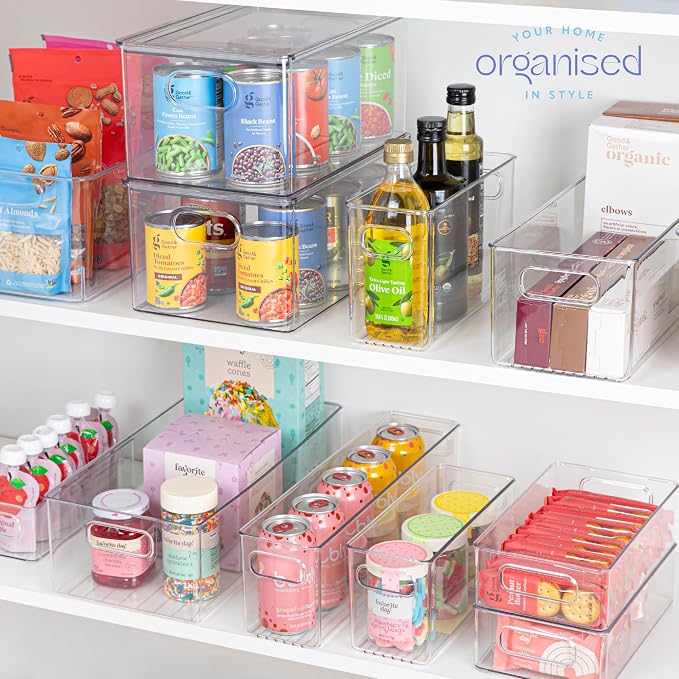 Plastic Food Storage 4 Pack Clear Container Bin - Image 7