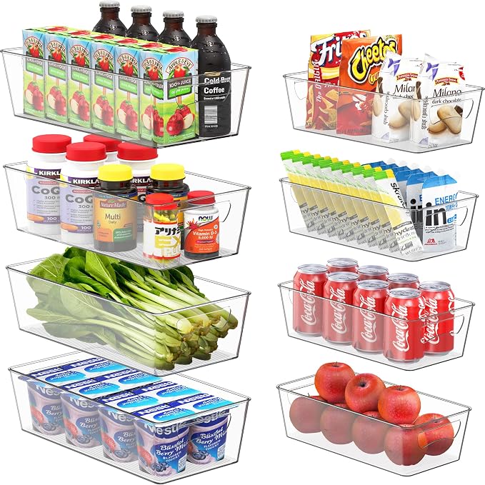 Simple Houseware Pantry Bins Storage Organizer, 8 Packs by SimpleHouseware
