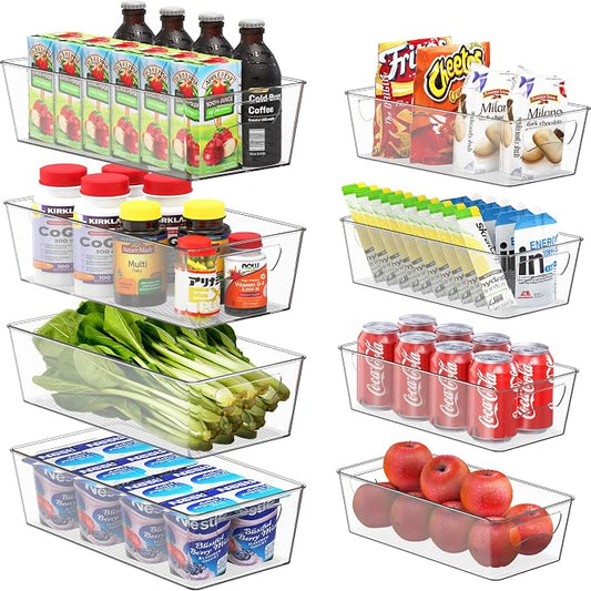 Simple Houseware Pantry Bins Storage Organizer, 8 Packs by SimpleHouseware