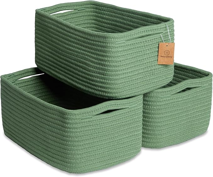 NaturalCozy 13.5”x8.5”x5.5” Rectangle Storage Baskets by NaturalCozy