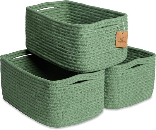NaturalCozy 13.5”x8.5”x5.5” Rectangle Storage Baskets by NaturalCozy