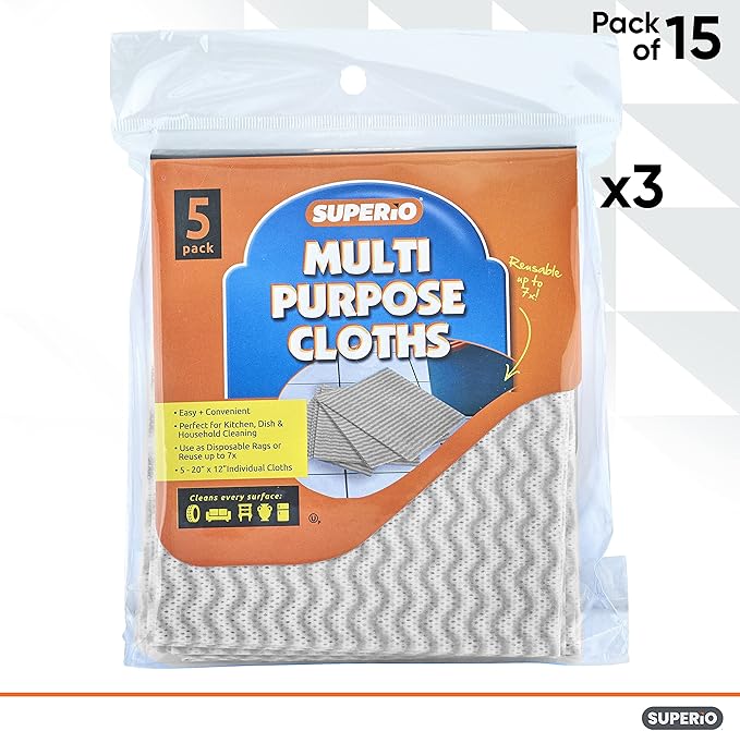 Superio Handy Wipes For Kitchen Multi-Purpose Heavy-Duty Reusable Cleaning - Image 6