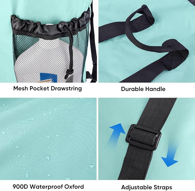 BALEINE 120L Laundry Bag Backpack, 900D Oxford Fabric Large Travel Laundry Bags - Image 4