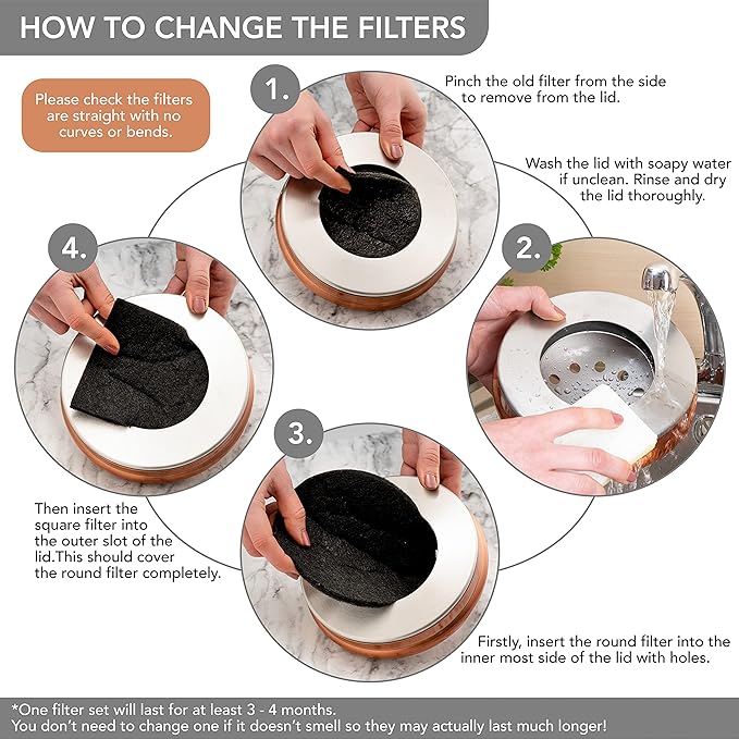 RED FACTOR Premium Compost Bin for Kitchen Countertop - Image 6