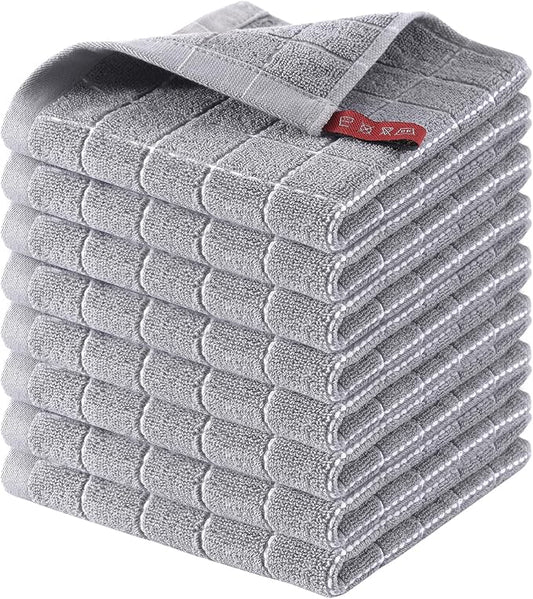 Homaxy 100% Cotton Terry Kitchen Dish Cloths, Ultra Soft and Absorbent Dish by Homaxy
