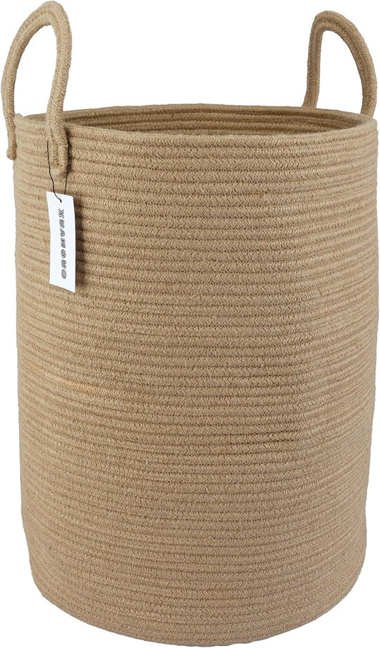 Cotton Rope Laundry Basket Hamper by XUANGUO