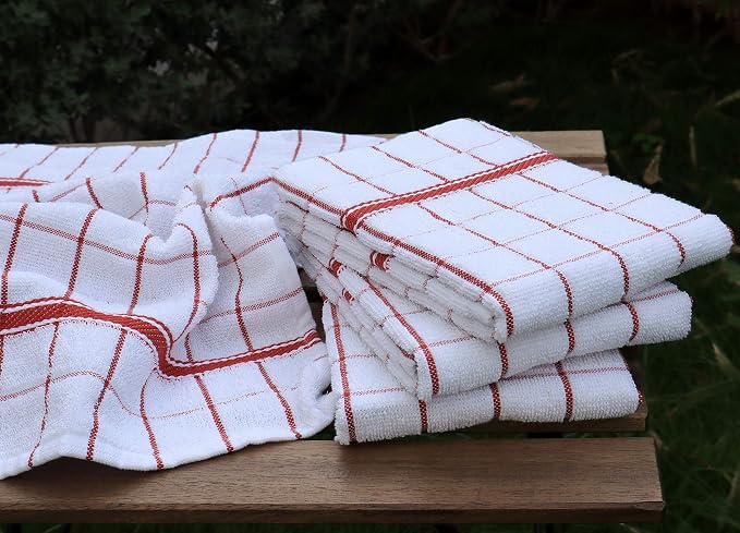 AMOUR INFINI Terry Cotton Kitchen Towels 4-Pack - Image 3