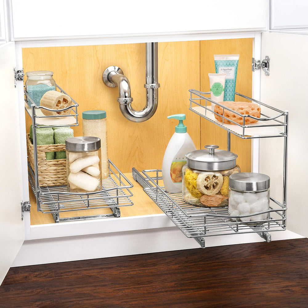 LYNK PROFESSIONAL® Pull Out Under Sink Kitchen Cabinet Organizer - 11.5 in. x...