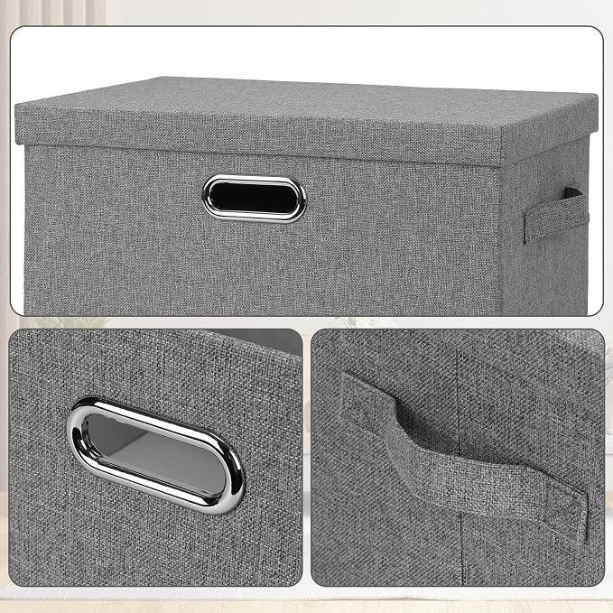 Large 17" 36 Quart Collapsible Stackable Storage Bins - Image 6