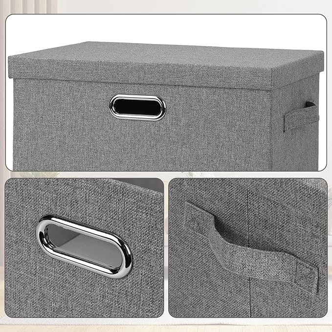 Large 17" 36 Quart Collapsible Stackable Storage Bins - Image 6