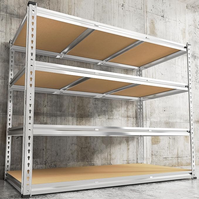 REIBII Garage Shelving, 4 Tier Storage Shelves Load 2550LBS, Adjustable Garage by REIBII