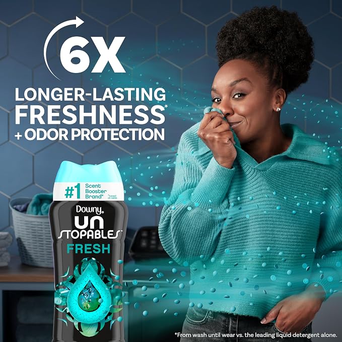 Downy Unstopables In Wash Scent Booster Beads, Fresh Scent, 24 oz, Laundry Beads - Image 2