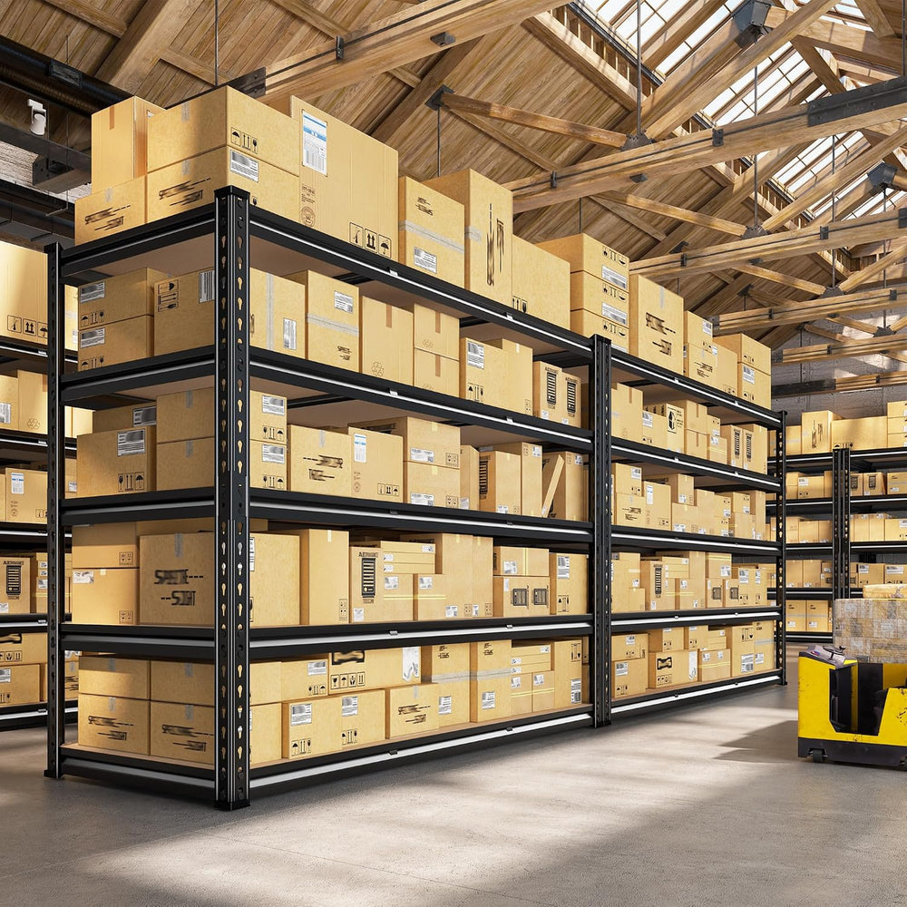 REIBII 48" W Garage Shelving 3080LBS Storage Shelves 5 Tier Heavy Duty S...