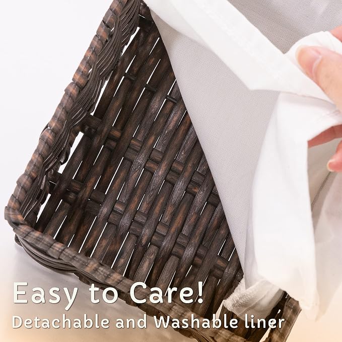 Baskets for Organizing, Undershelf Wicker Storage, Hand Woven Organizer for